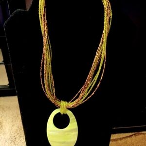 Vintage beaded pendant necklace